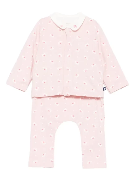 Детский комплект для девочки Petit Bateau, 3 шт., с цветочным принтом, розовый
