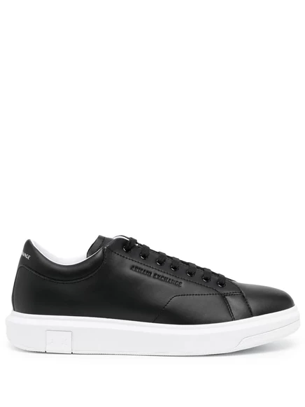 Кожаные кроссовки Armani Exchange с низким берцем black