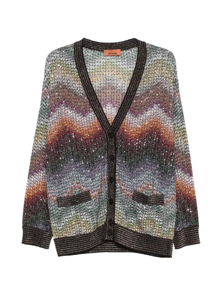 Женский кардиган Missoni с пайетками, коричневый