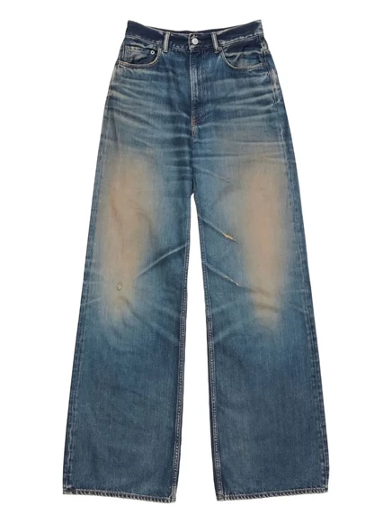 Женские широкие джинсы Acne Studios 2022F, темно-синие