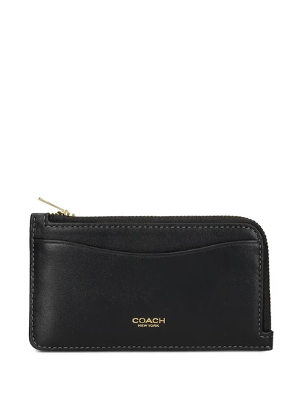 Женский кожаный кошелек Coach, черный