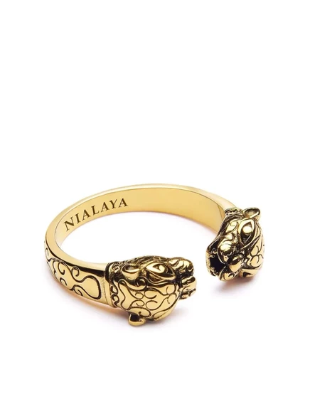 Мужское кольцо Nialaya Jewelry Panther позолоченное