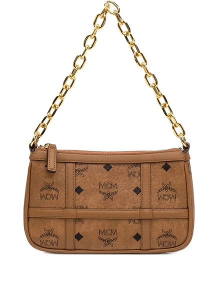 Женская сумка MCM Aren через плечо, коричневая