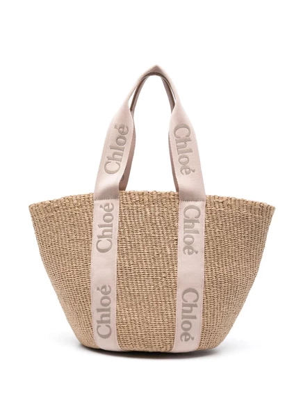 Большая сумка-тоут Chloé в древесном стиле neutrals
