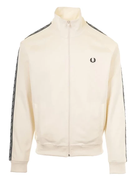 Мужская кофта на молнии Fred Perry с логотипом, молочная