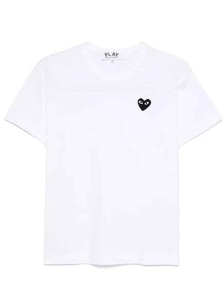 Унисекс-футболка COMME des GARÇONS PLAY с нашивкой, белая