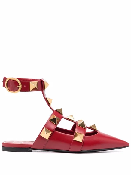 Римские балетки-гвоздики Valentino Garavani red