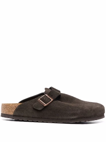 Унисекс сабо Birkenstock Boston из замши, коричневые