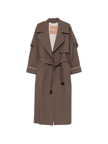 Женская куртка Max Mara с поясом, коричневая