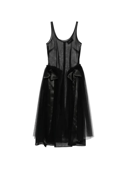 Женское платье-миди Simone Rocha с бантом, черное
