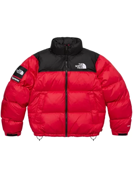 Мужская стеганая куртка Supreme x The North Face Nuptse, красная