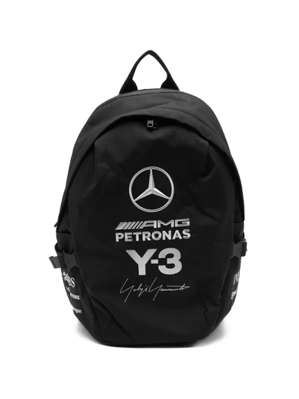 Мужской рюкзак Y-3 x Mercedes-AMG с вышитым логотипом, черный