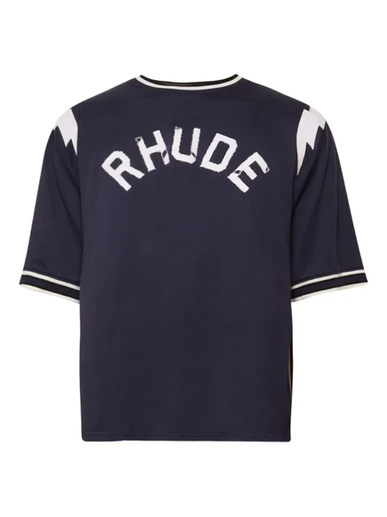 Мужская бейсбольная футболка RHUDE, синяя
