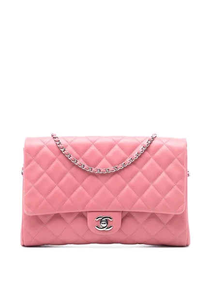 Женская сумка-клатч CHANEL Pre-Owned на цепочке, розовая