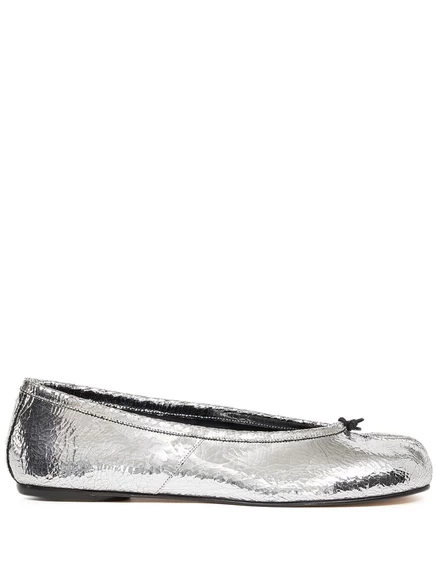 Туфли-балетки Maison Margiela Tabi silver