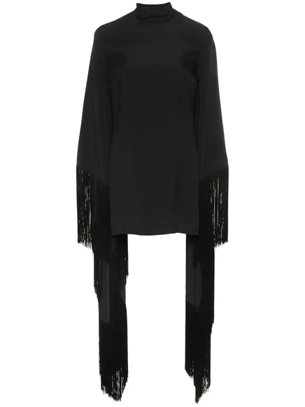 Мини-платье с бахромой Taller Marmo Del Mar black