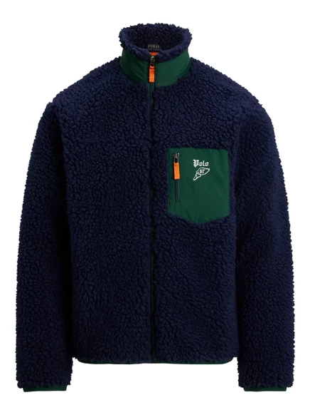 Мужская флисовая куртка Polo Ralph Lauren на молнии, синяя