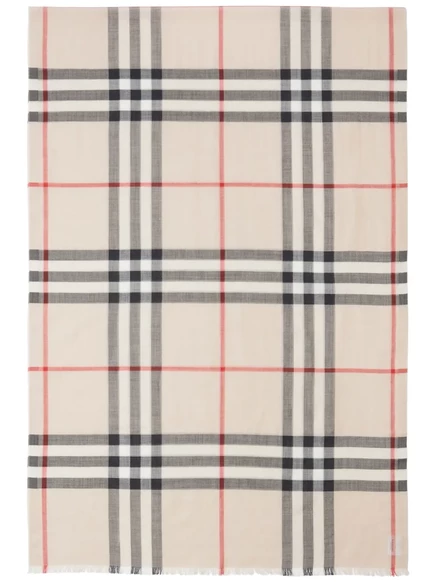 Шарф Burberry Vintage Check из шерсти и шёлка, бежевый