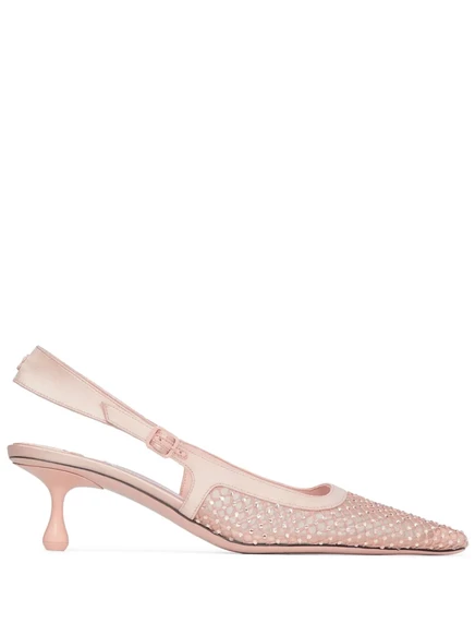 Туфли-лодочки Jimmy Choo 50 мм, украшенные кристаллами Amel pink