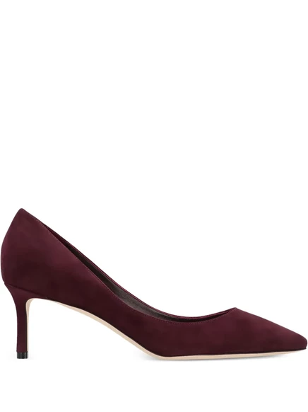 Замшевые туфли-лодочки с острым носком Jimmy Choo 60 мм Romy из замши red