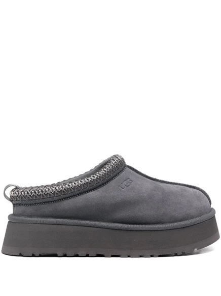 Женские мюли ugg tazz ii платформа, плетеная отделка, серые