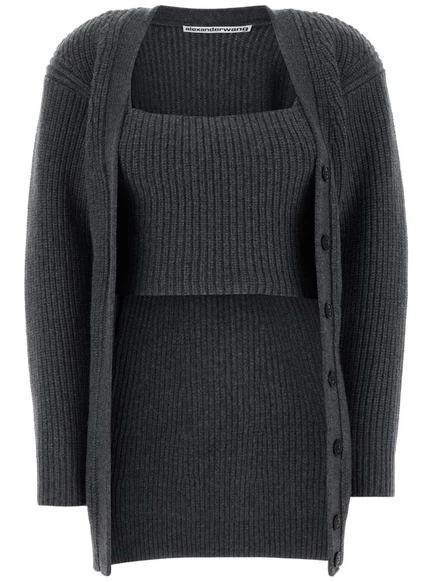 Многослойный кардиган Alexander Wang grey