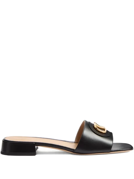 Фирменные слайды Valentino Garavani 20 мм VLogo black