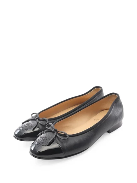Женские балетки CHANEL Coco Mark, черные