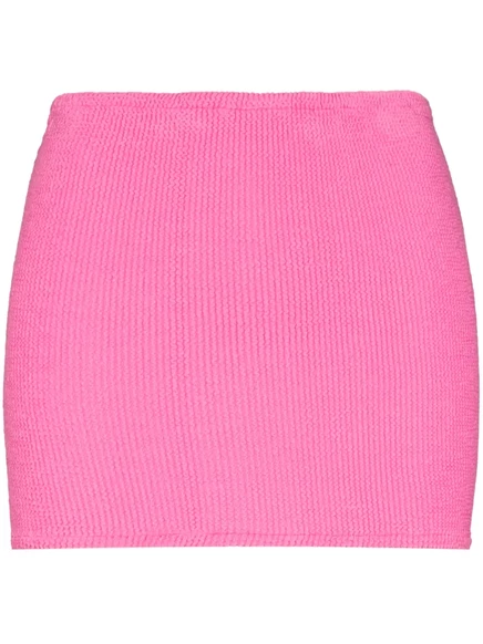 Мини-юбка с гофрированным эффектом Hunza G pink