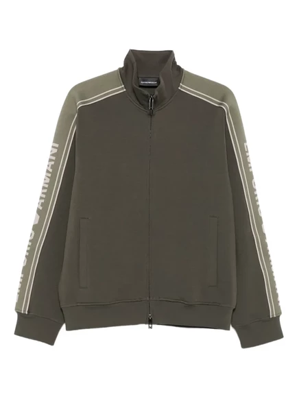 Мужская толстовка Emporio Armani с логотипной лентой, зеленая