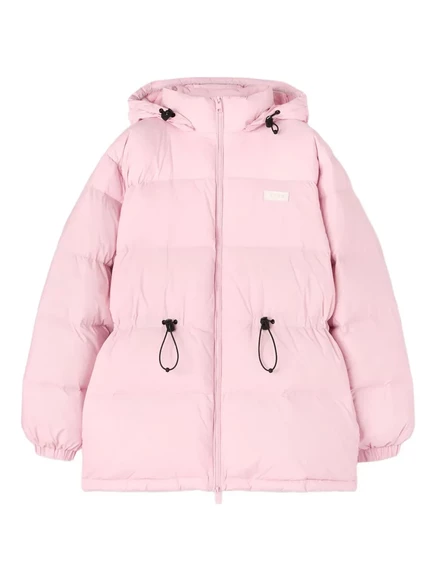 Пальто на завязках с капюшоном от MSGM pink