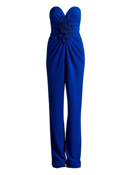 Женский комбинезон Tadashi Shoji без бретелей, цветы, синий