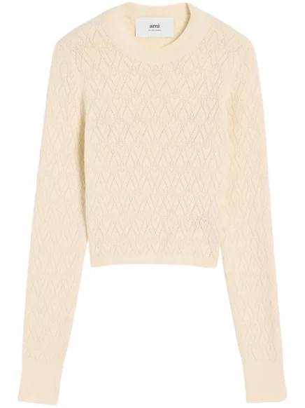 Топ из смесового хлопка AMI Paris Ami de Coeur  neutrals