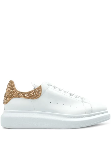 Женские кожаные кроссовки Alexander McQueen Oversized, белые