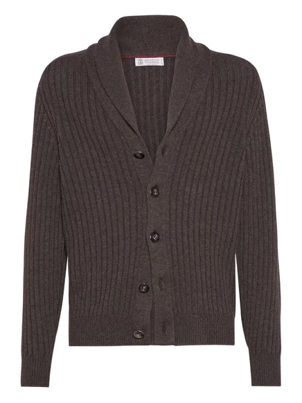 Мужской кардиган Brunello Cucinelli, темно-коричневый