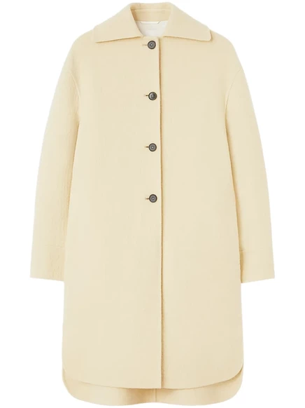 Женское однобортное пальто Jil Sander из шерсти, бежевое
