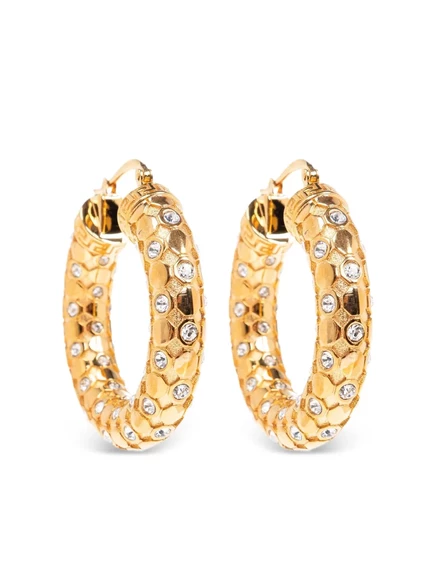 Женские серьги-кольца Versace Greca, золотистые