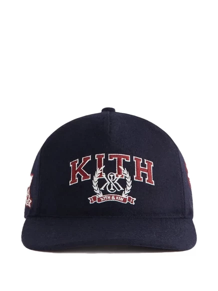 Женская кепка KITH Hitch шерстяная, темно-синяя