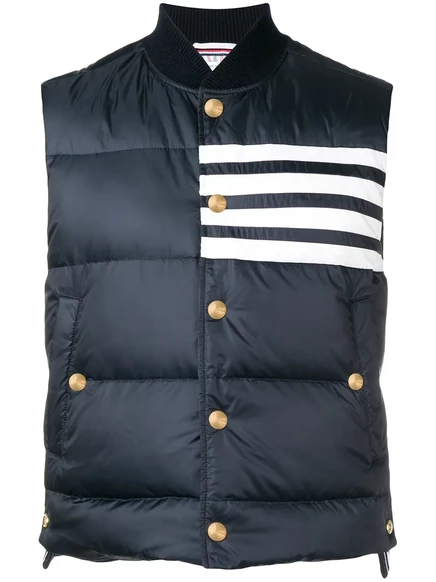Мужской пуховый жилет Thom Browne 4-bar, синий