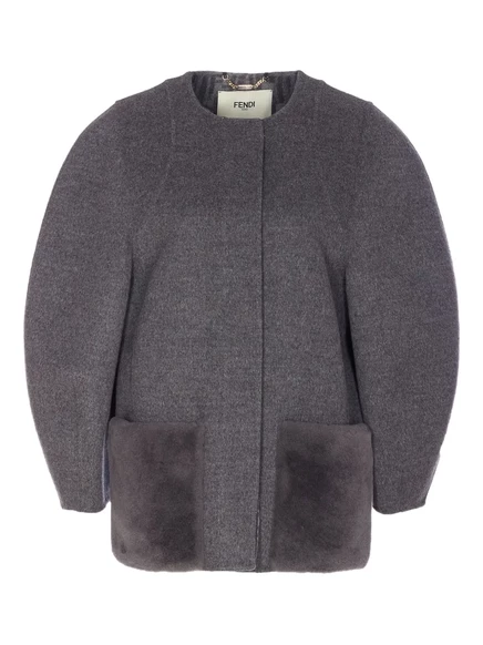 Флисовая куртка FENDI grey