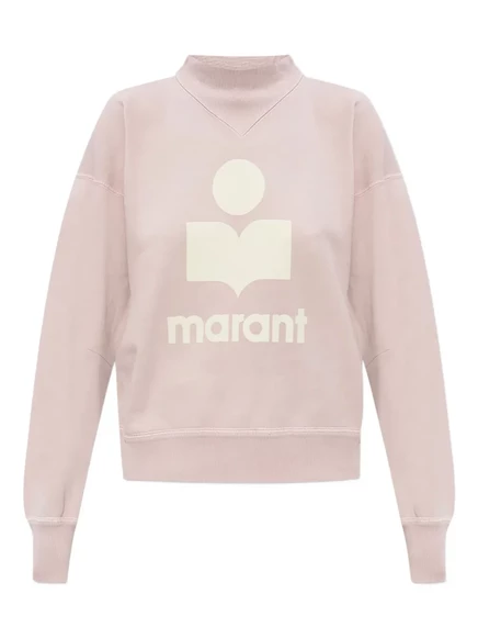 Женский свитшот MARANT TOILE Moby с флок-логотипом, розовый