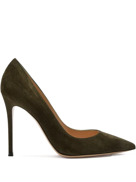 Замшевые туфли-лодочки Gianvito Rossi 105 мм Gianvito green