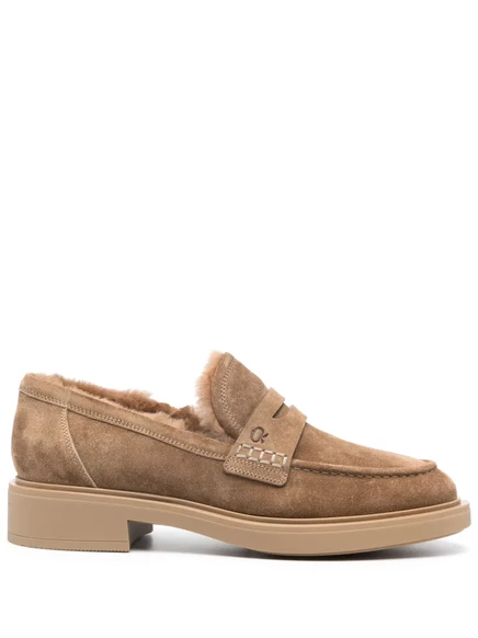 Женские лоферы Gianvito Rossi Harris из замши, коричневые