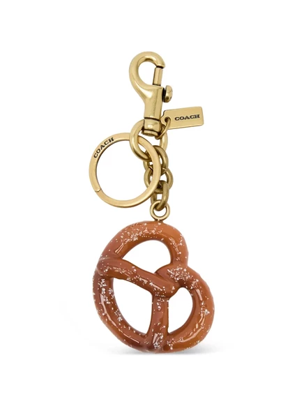 Брелок для сумки Coach Pretzel маленький, коричневый