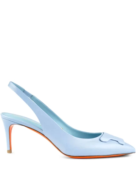 Женские туфли Santoni Sibile 65 мм, голубые
