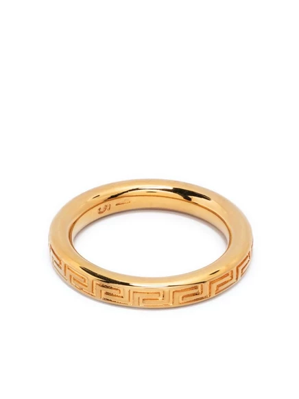 Мужское кольцо Versace Greca, золотистое