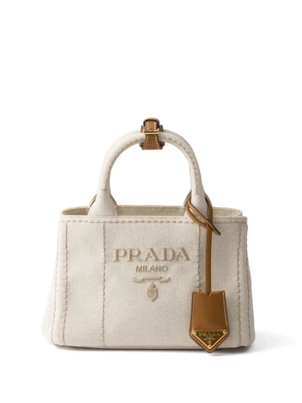 Женская мини-сумка Prada Jardinière светло-бежевая