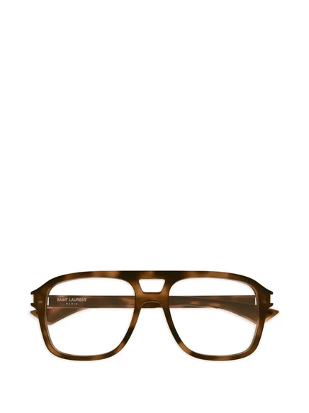 Мужские очки Saint Laurent Pilot, черепаховая оправа