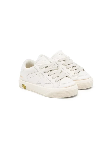 Детские низкие кеды Golden Goose Kids со звездой, белые