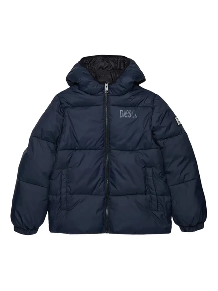 Детская стеганая куртка Diesel Kids, темно-синяя